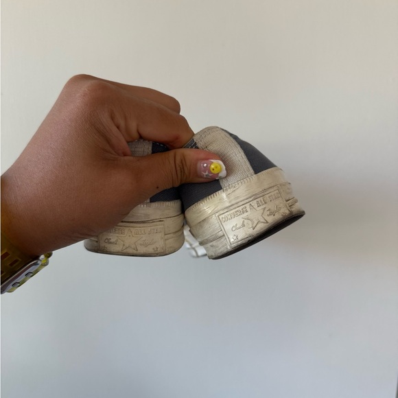 Converse Gray and White Canvas Sneakers - Picture 7 of 12